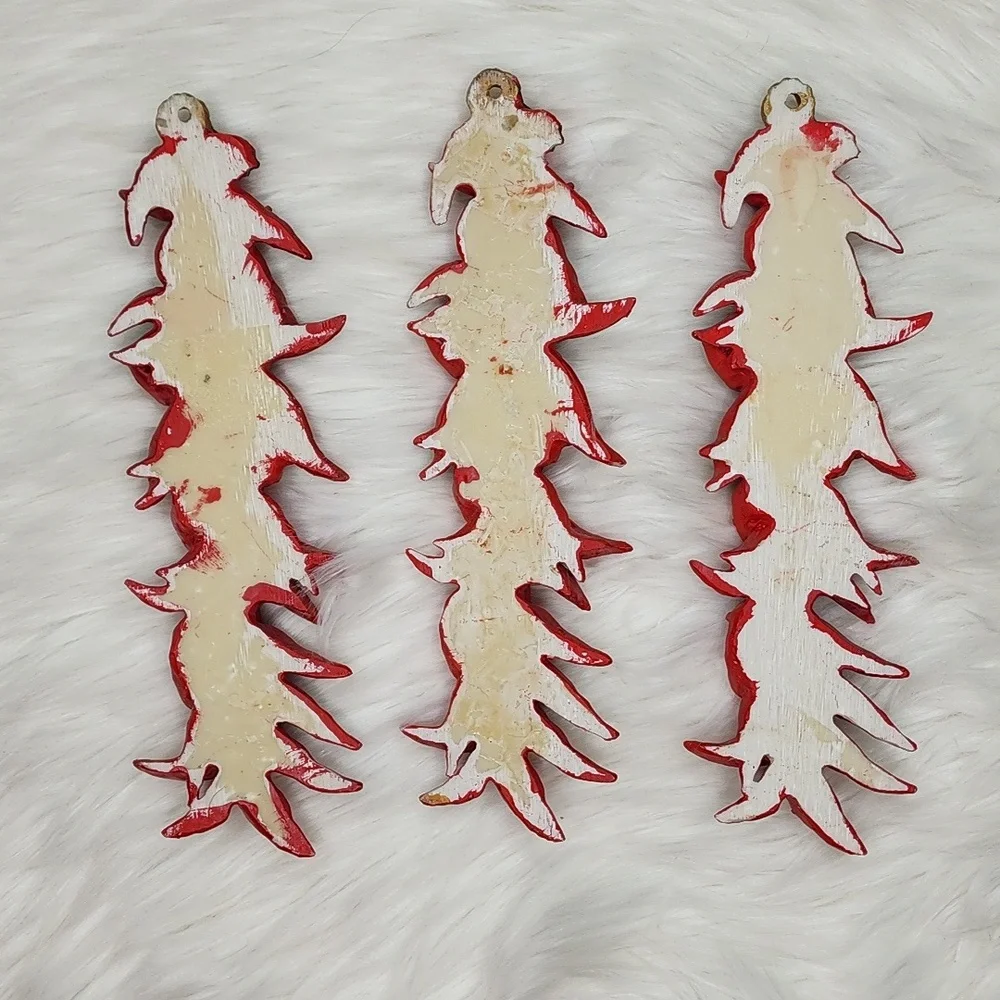 (3) Decorative Hanging Red Chili Peppers Wall Decor
